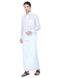 TEXAS WHITE SHIRT & PARAMAS DHOTI COMBO SET- Full Sleeve (SHIRT & DHOTI)