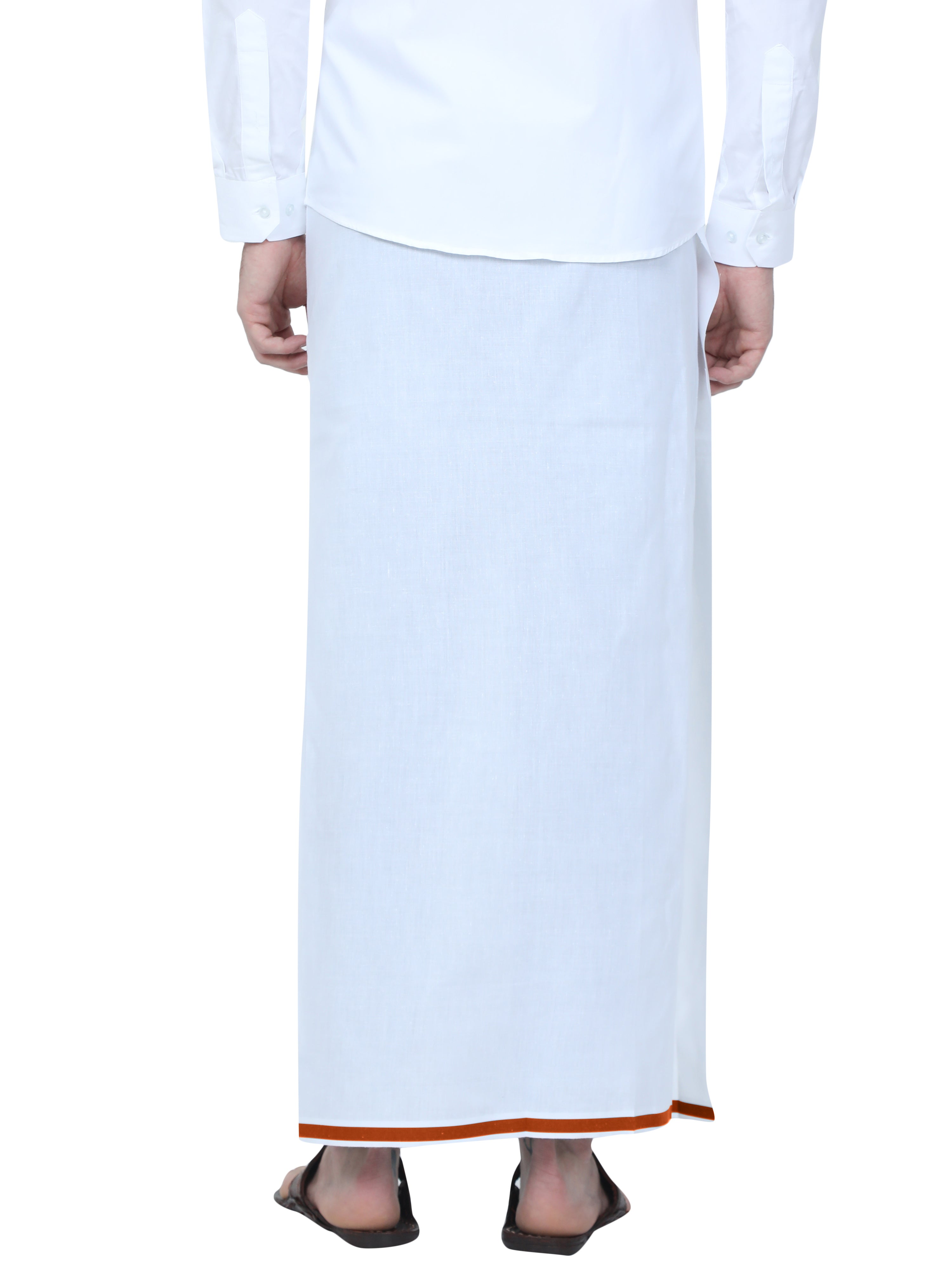 Classic White Dhoti With Big Border