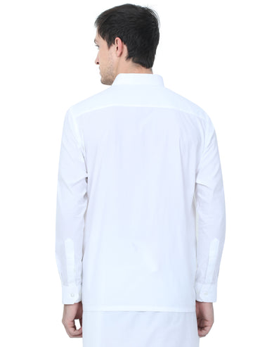 Cool White Cotton Shirt – Full Sleeve