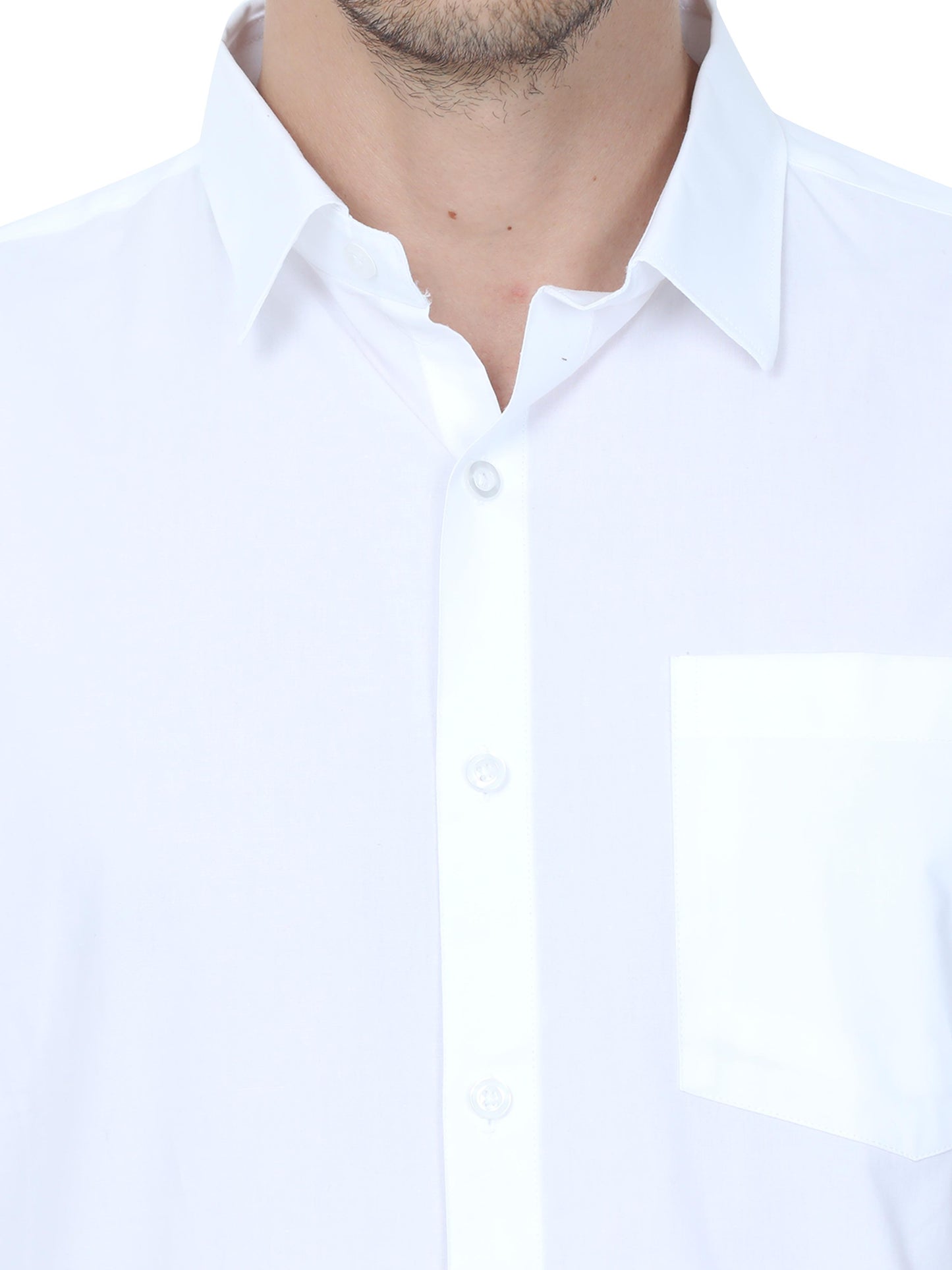 Cool White Cotton Shirt – Full Sleeve