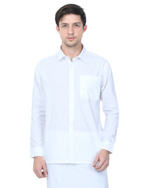 Linen Nature White Shirt – Full Sleeve