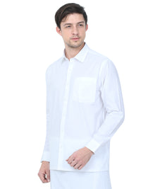 Linen Nature White Shirt – Full Sleeve