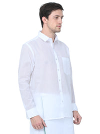 Men’s Nano Cotton White Shirt – Full Sleeve