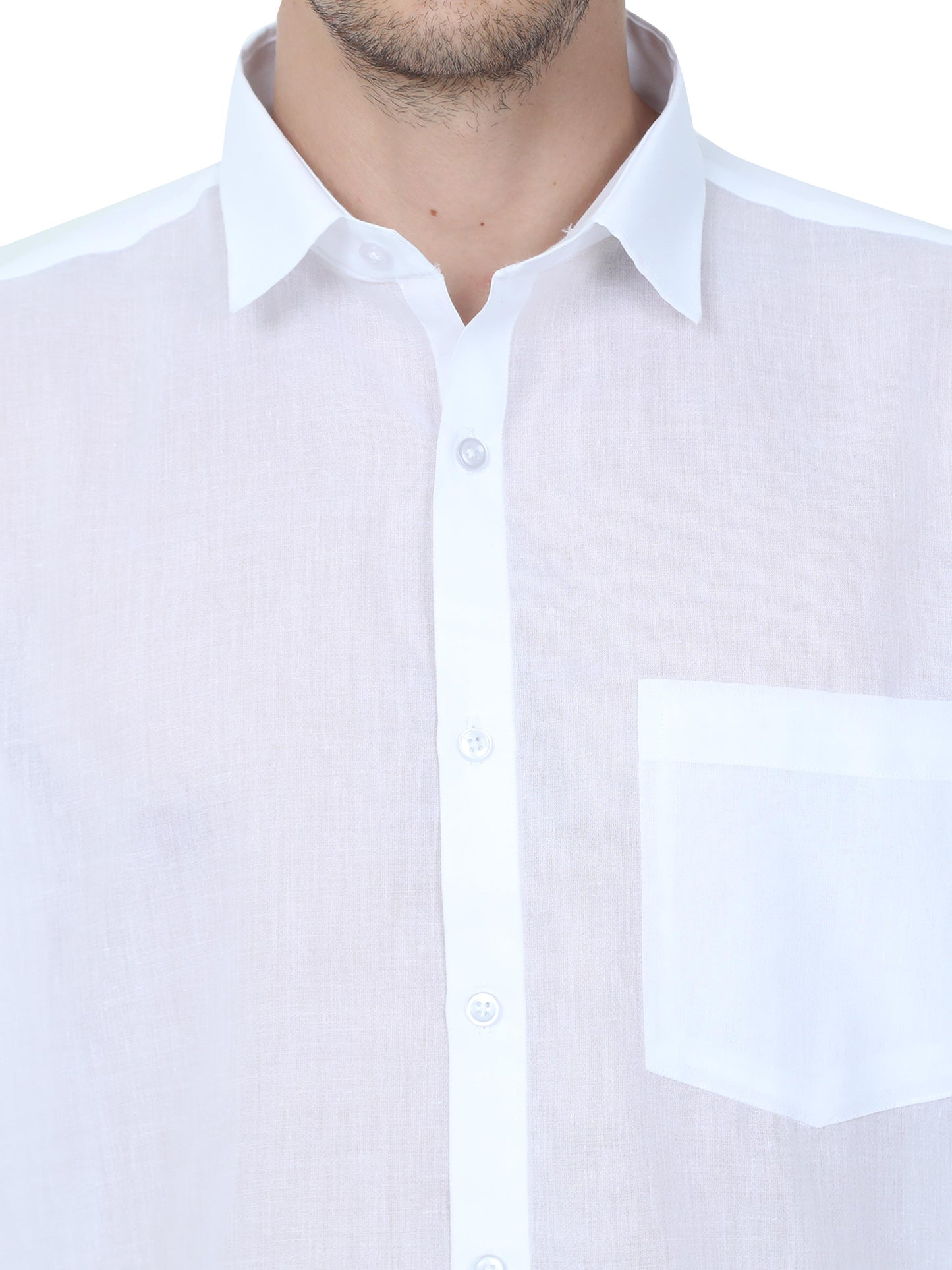 Men’s Nano Cotton White Shirt – Full Sleeve