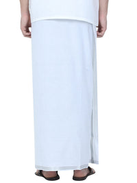 TEXAS WHITE SHIRT & SILVER DHOTI COMBO SET- Half Sleeve (SHIRT & DHOTI)