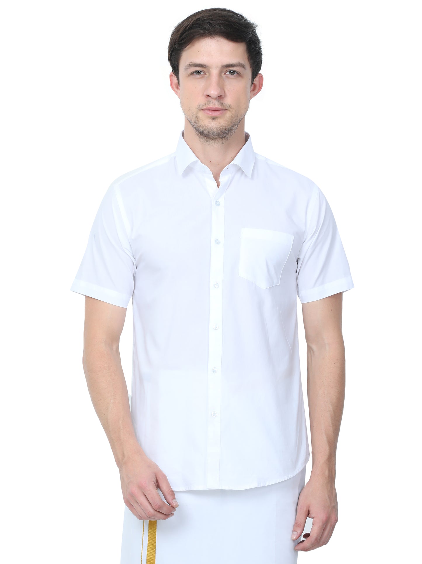 Super Cool Cotton White Shirt – Half Sleeve