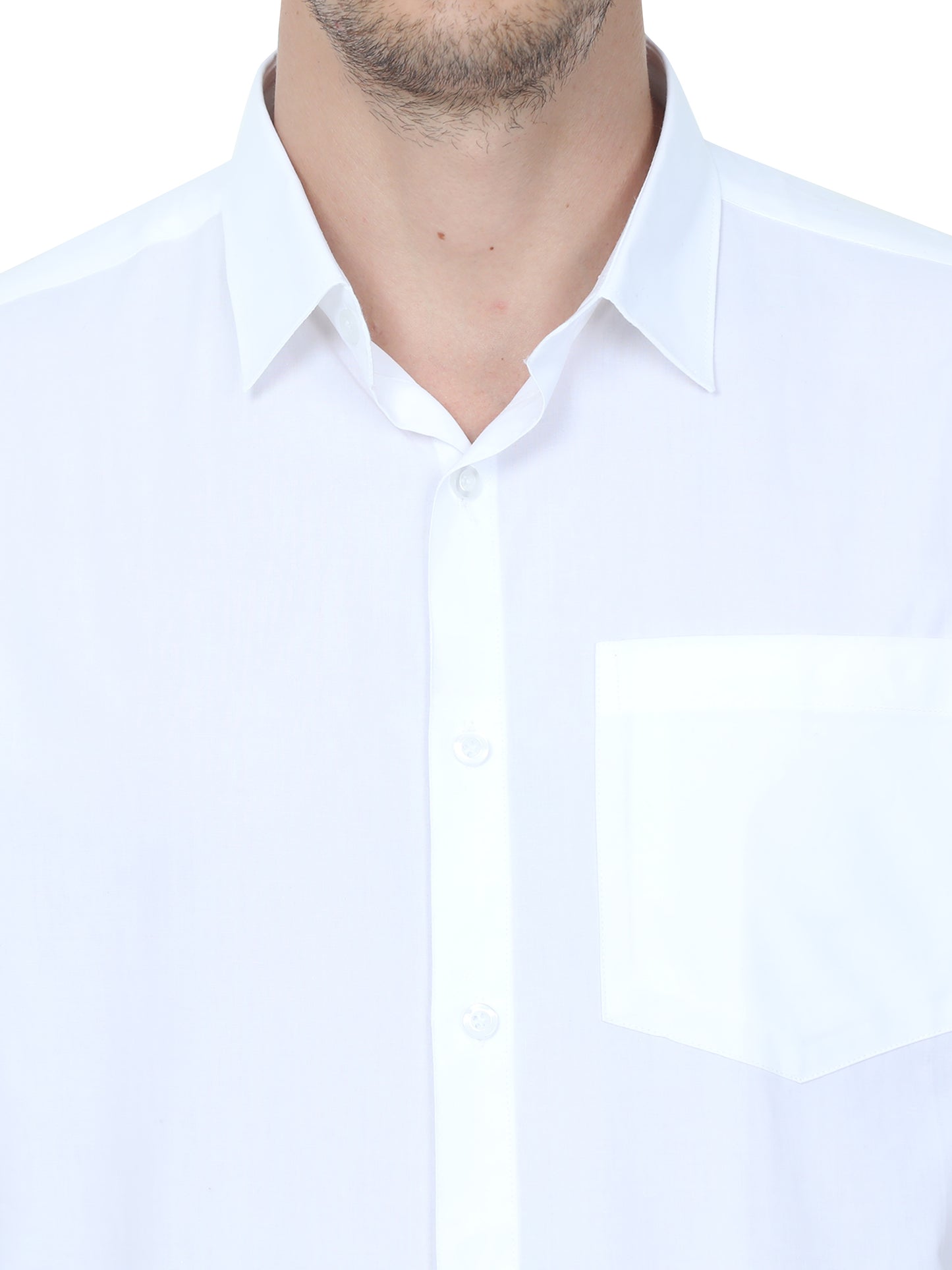 Cool White Cotton Shirt – Half Sleeve