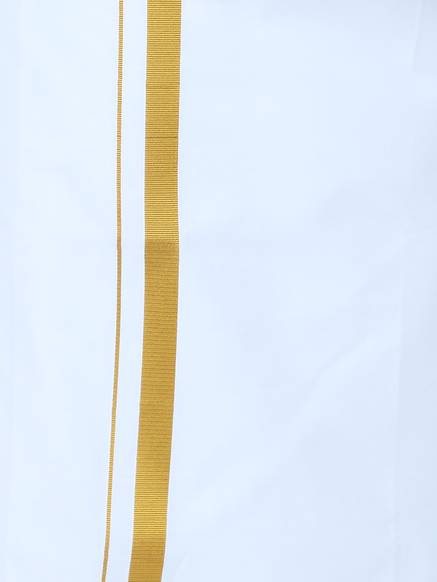 Reliance White Dhoti With Gold Jari Border