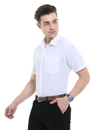 Cool White Slim Fit Shirt – Half Sleeve