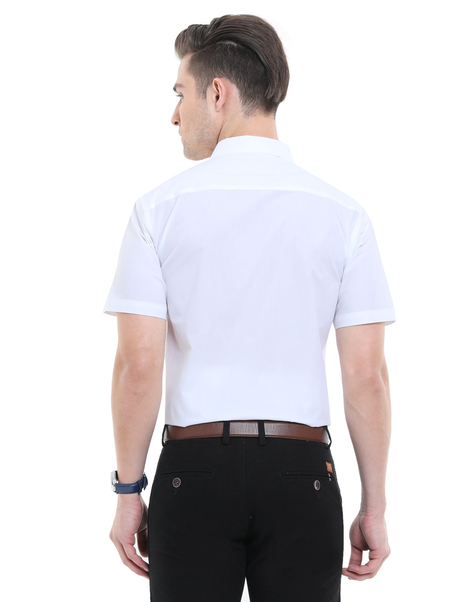 Cool White Slim Fit Shirt – Half Sleeve