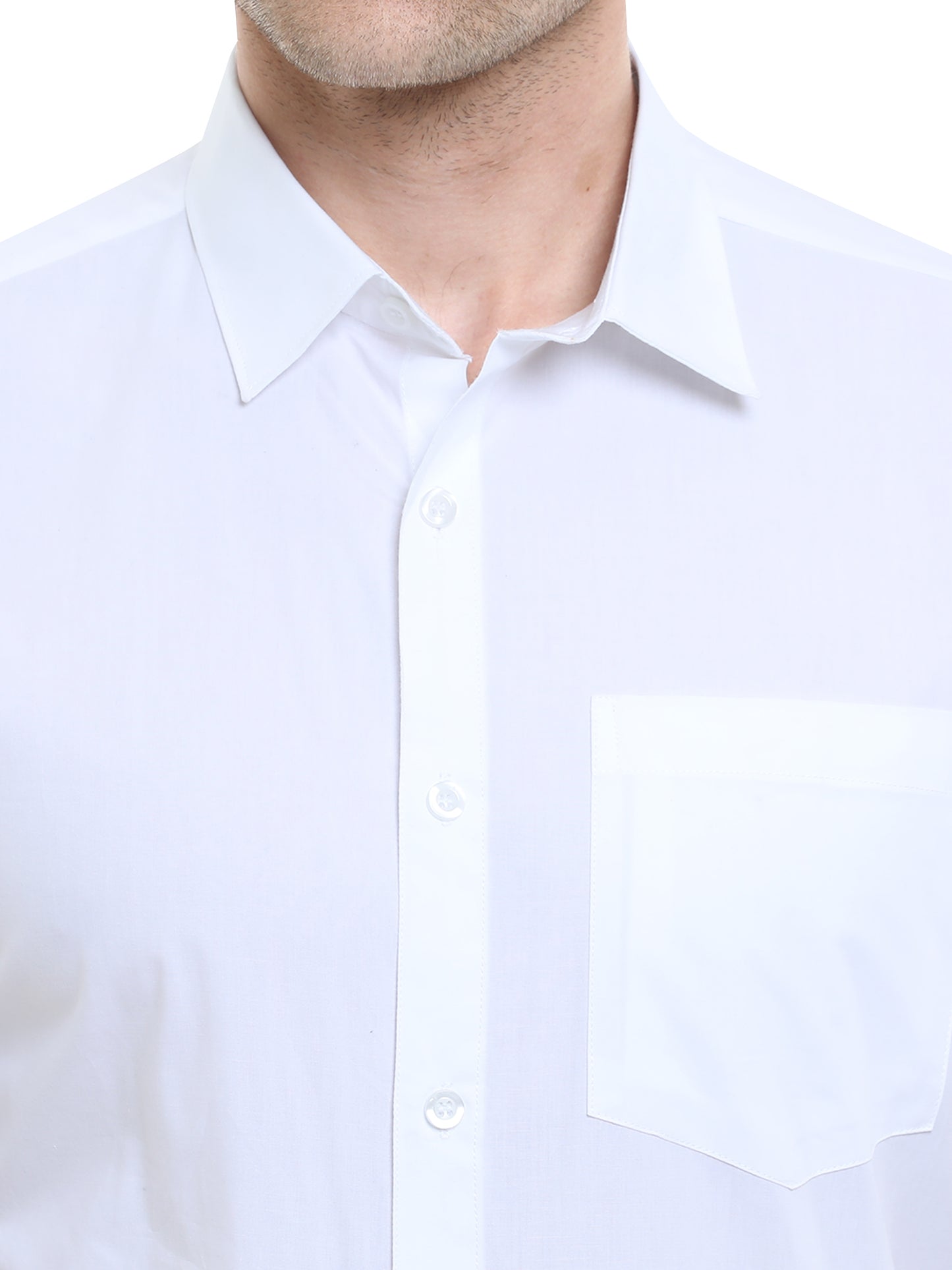 Cool White Slim Fit Shirt – Half Sleeve