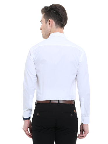 Cool White Slim Fit Shirt – Full Sleeve