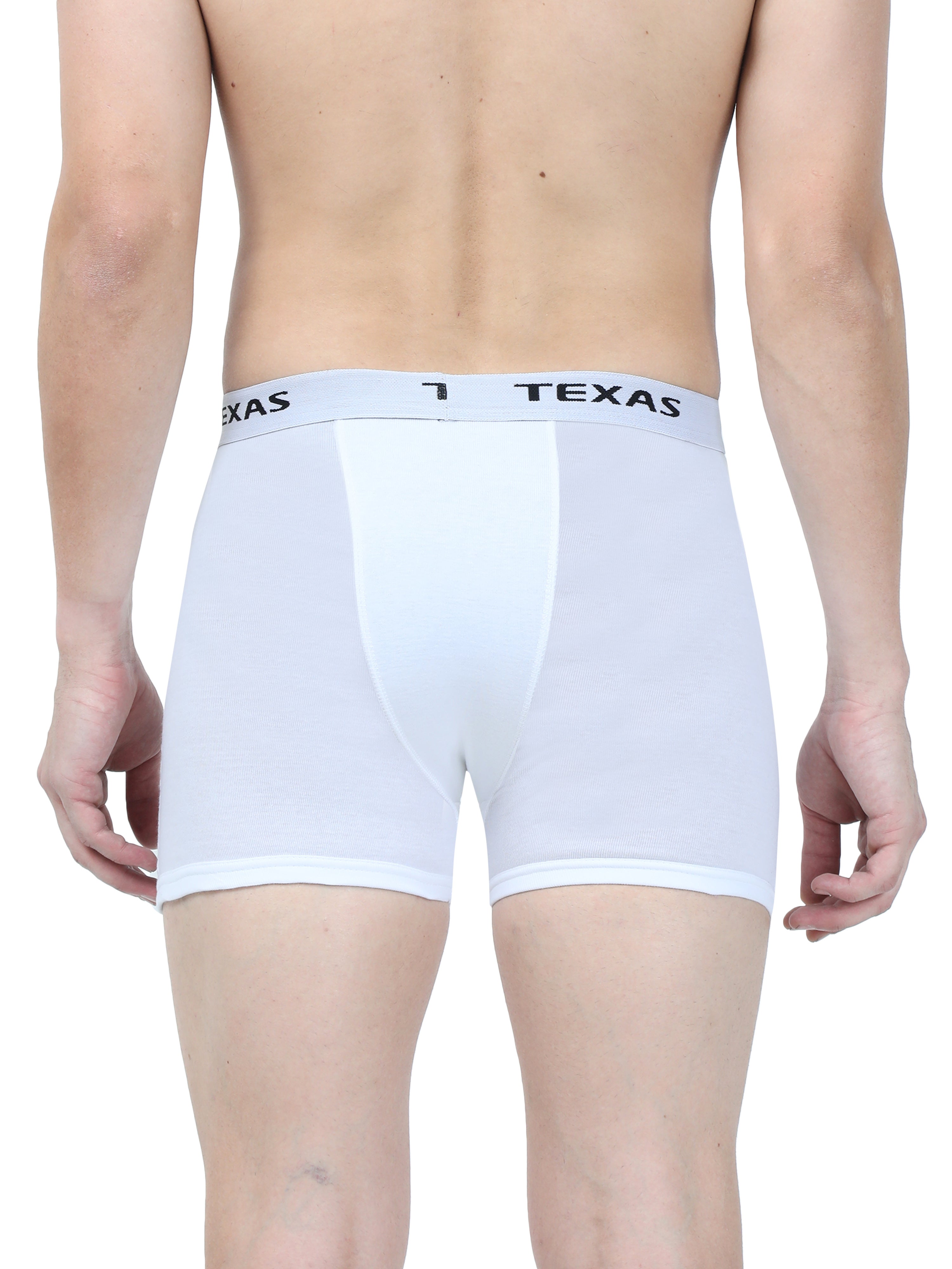 Texas Men's White Rib Two Pocket Trunk